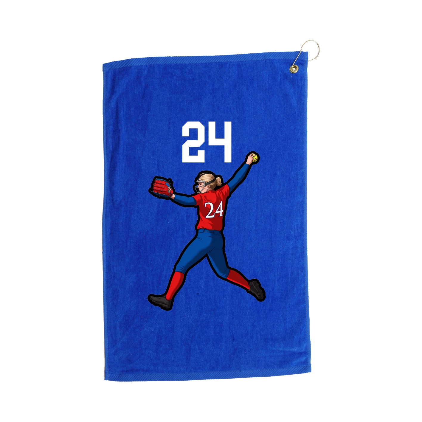 Golf Towel — Number Top in Royal