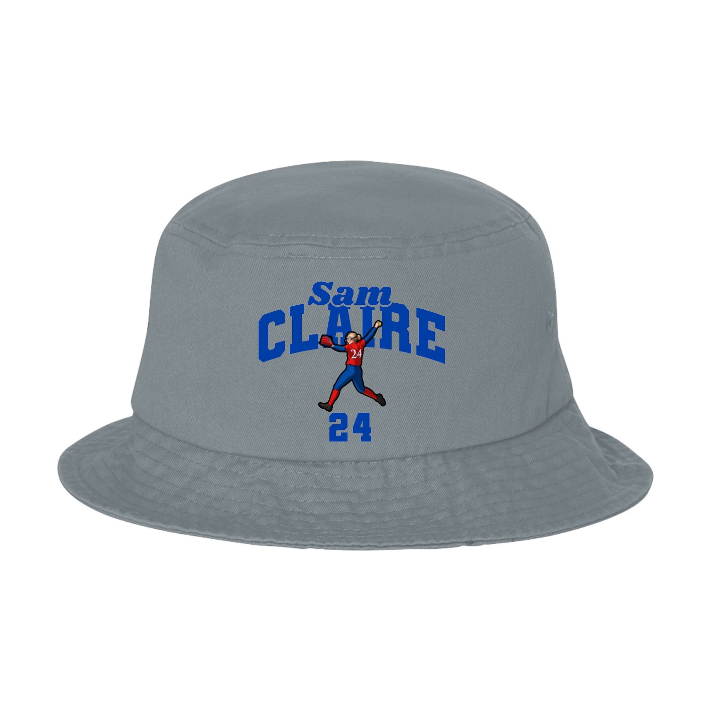 Bucket Cap — Signature Arch in Grey