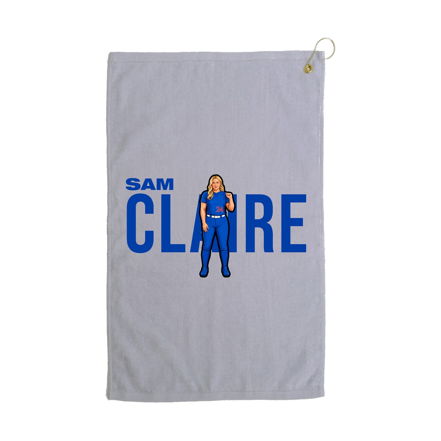 Golf Towel — Player Name in Grey