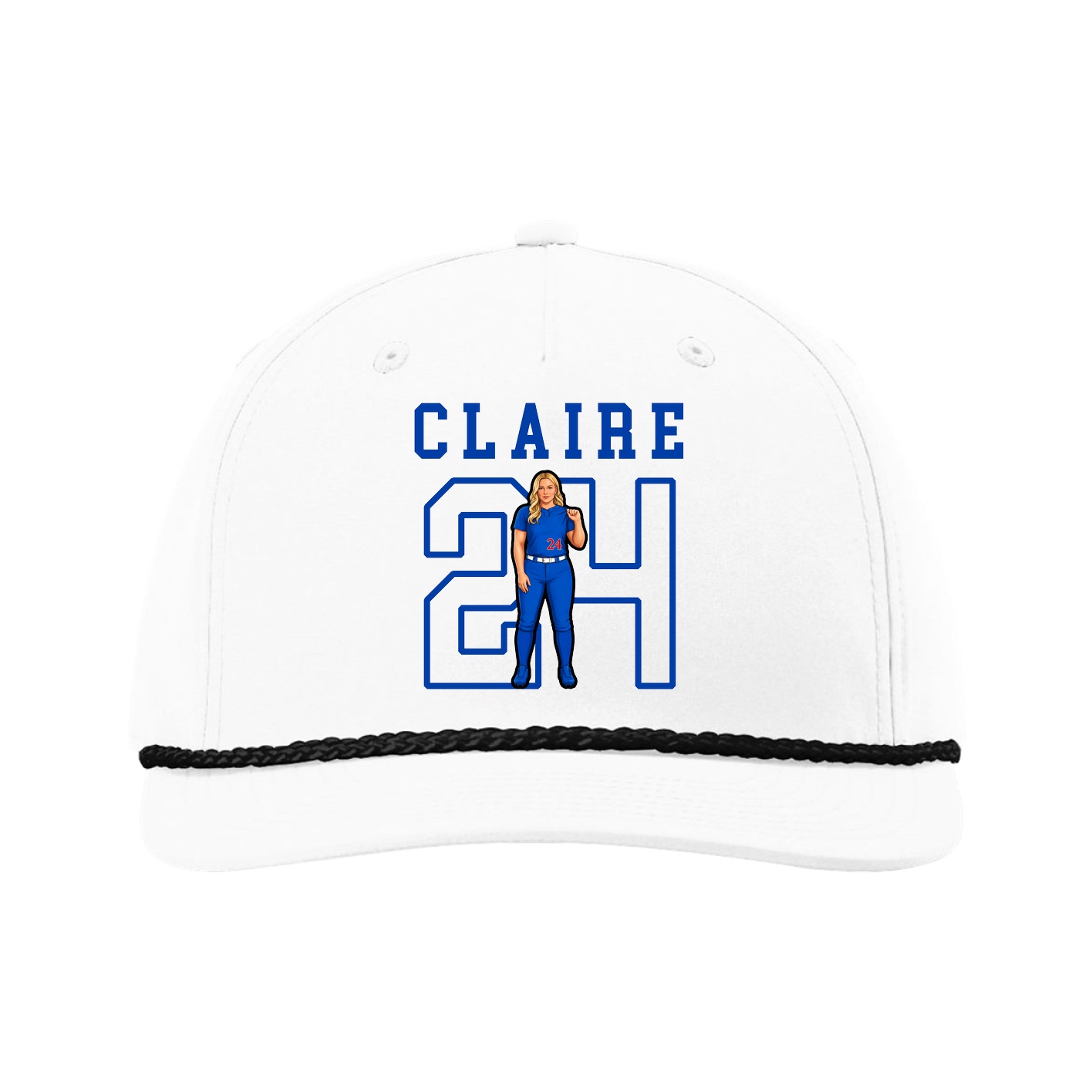 Five-Panel Classic Rope Cap — Shirsey in White