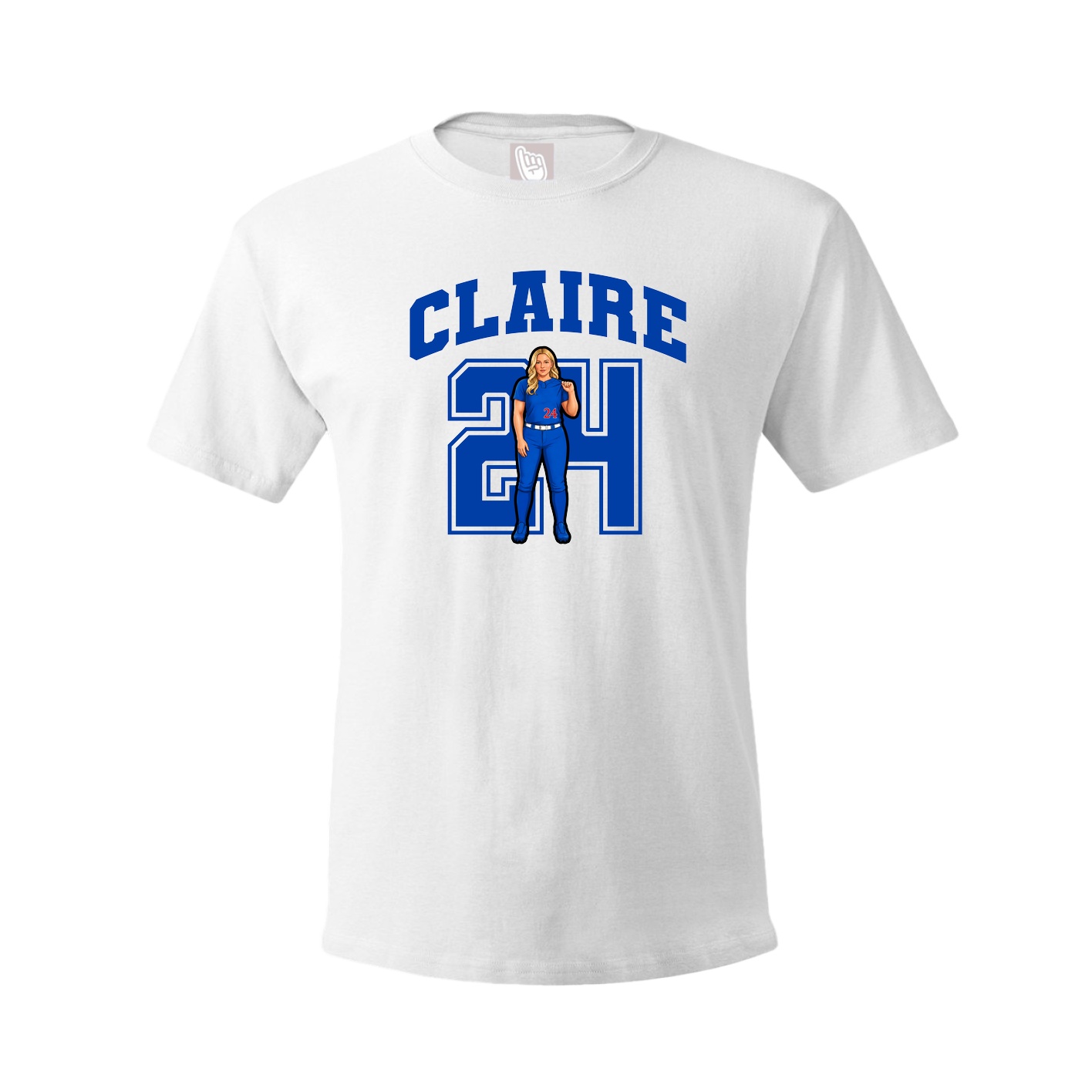 Youth Tee — Number in White