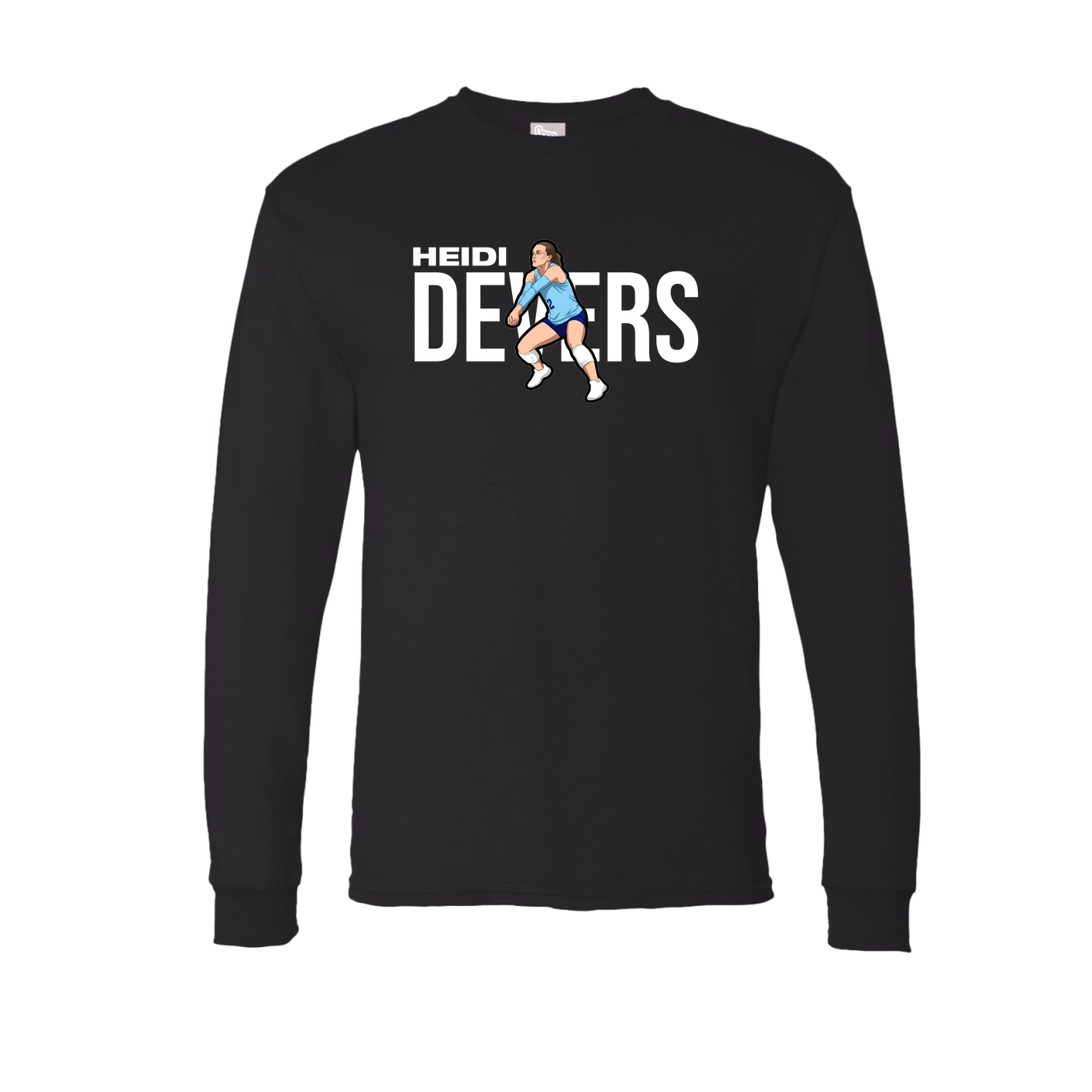 Long Sleeve Tee — Player Name in Black