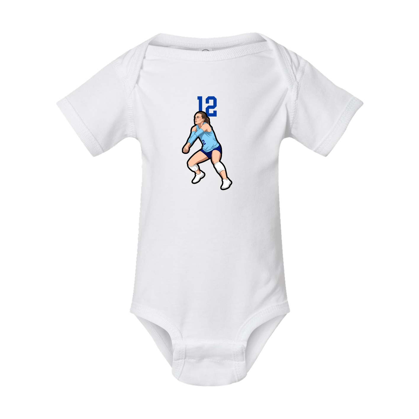 Baby Onesie — Number Top in White