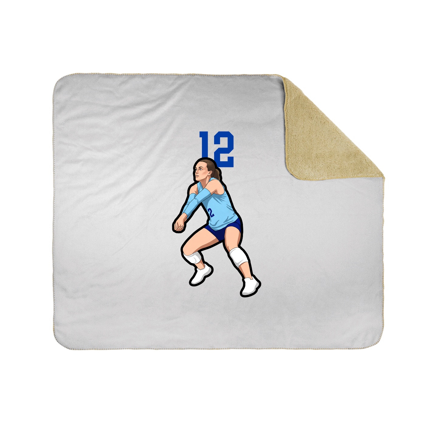 Throw Blanket — Number Top in White