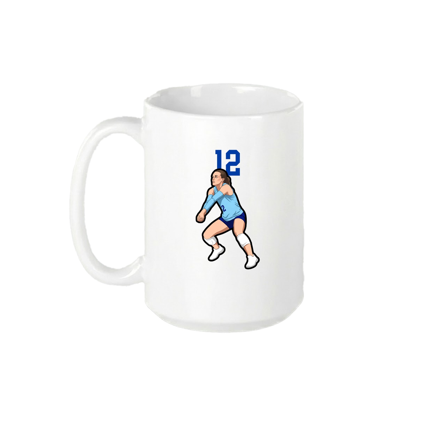 15oz Coffee Mug — Number Top in White