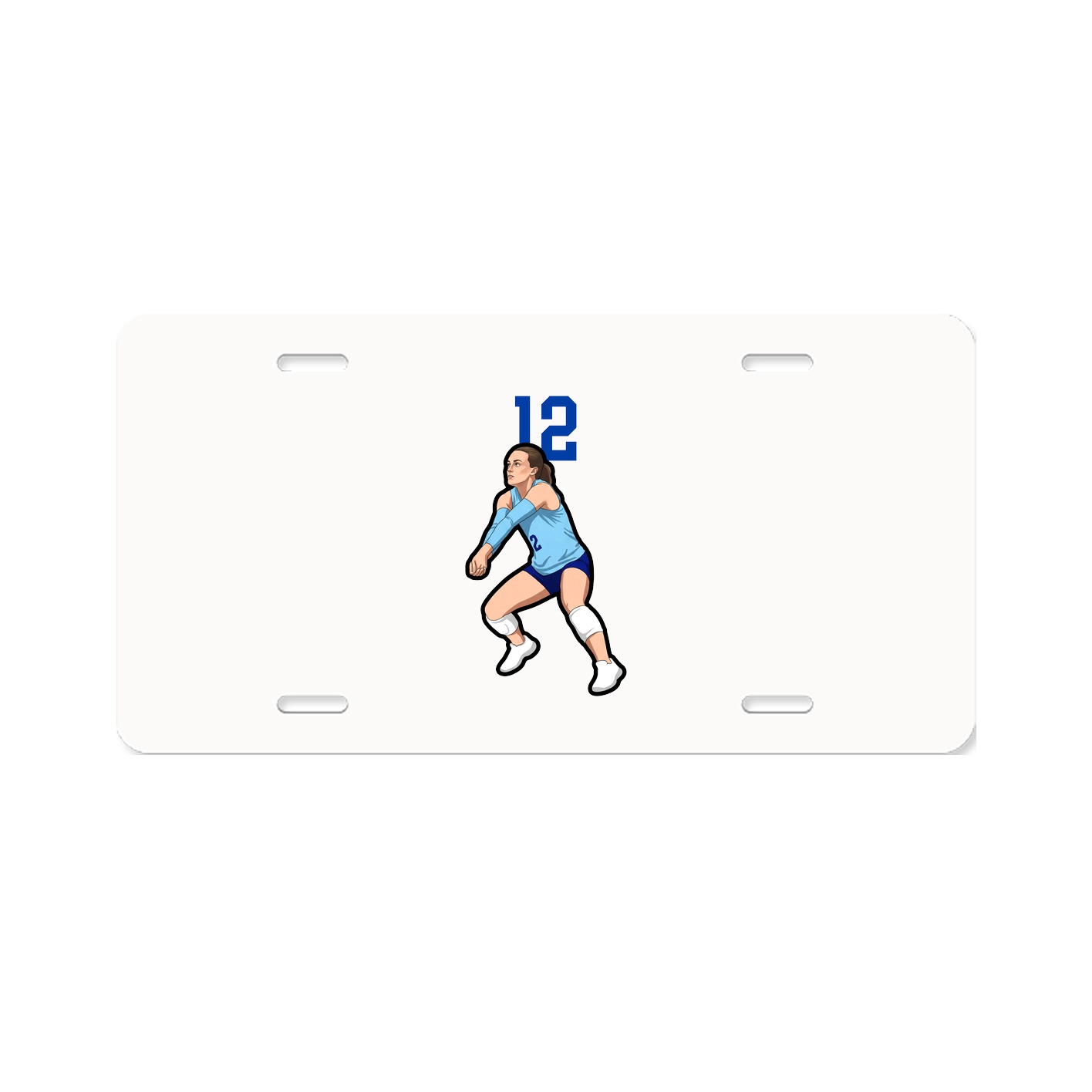 License Plate — Number Top in Classic