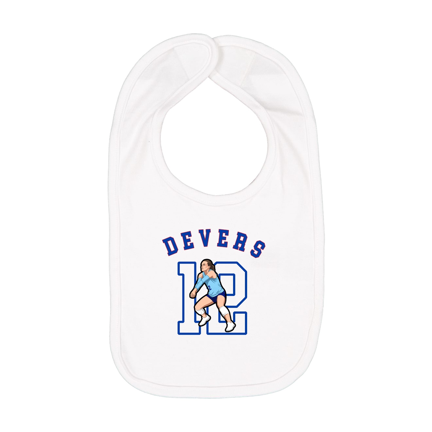 Infant Bib — Shirsey Arch in White