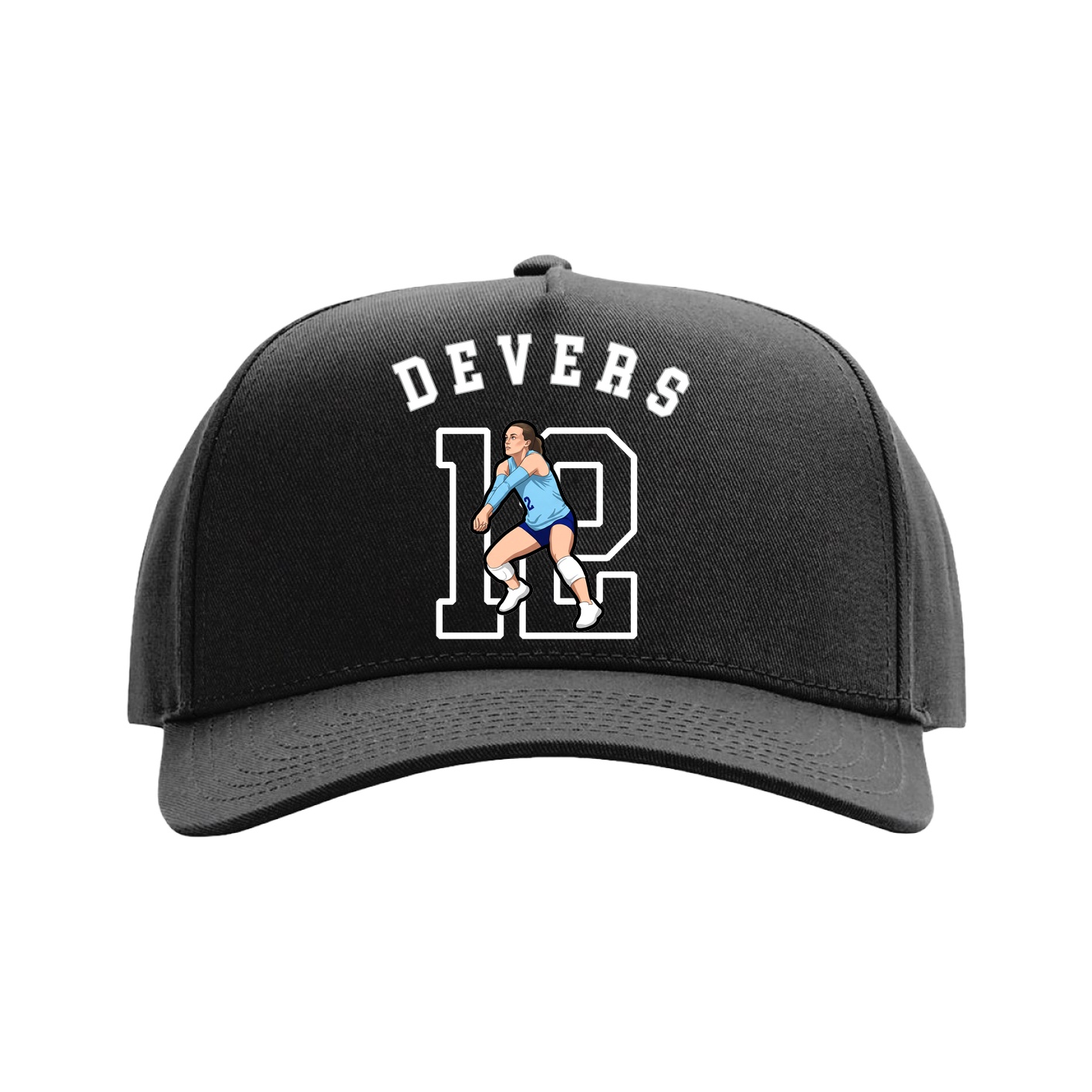 Full Fabric Five-Panel Champ Cap — Shirsey Arch in Black