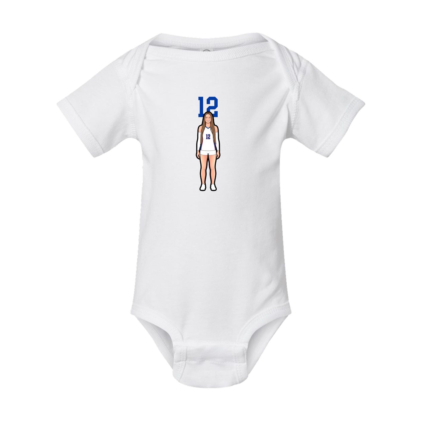 Baby Onesie — Number Top in White