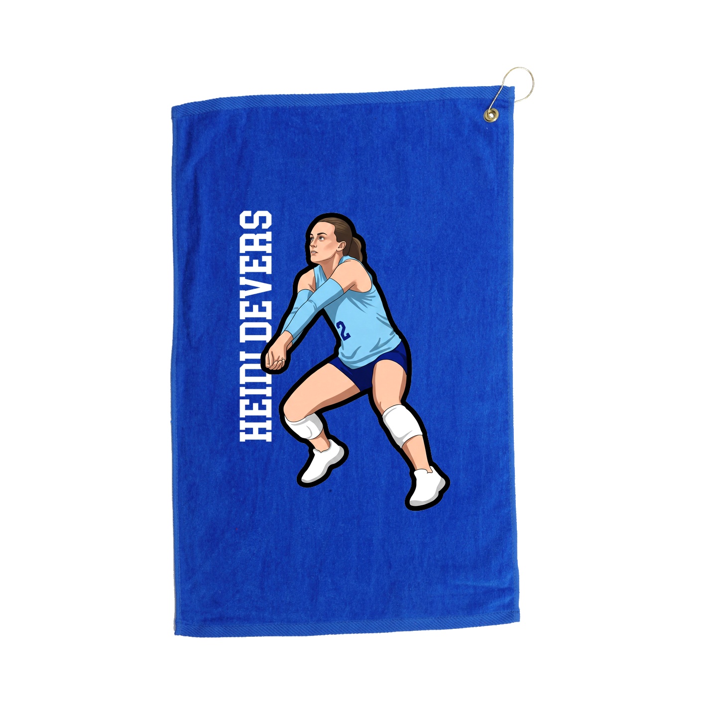 Golf Towel — Name Vertical in Royal