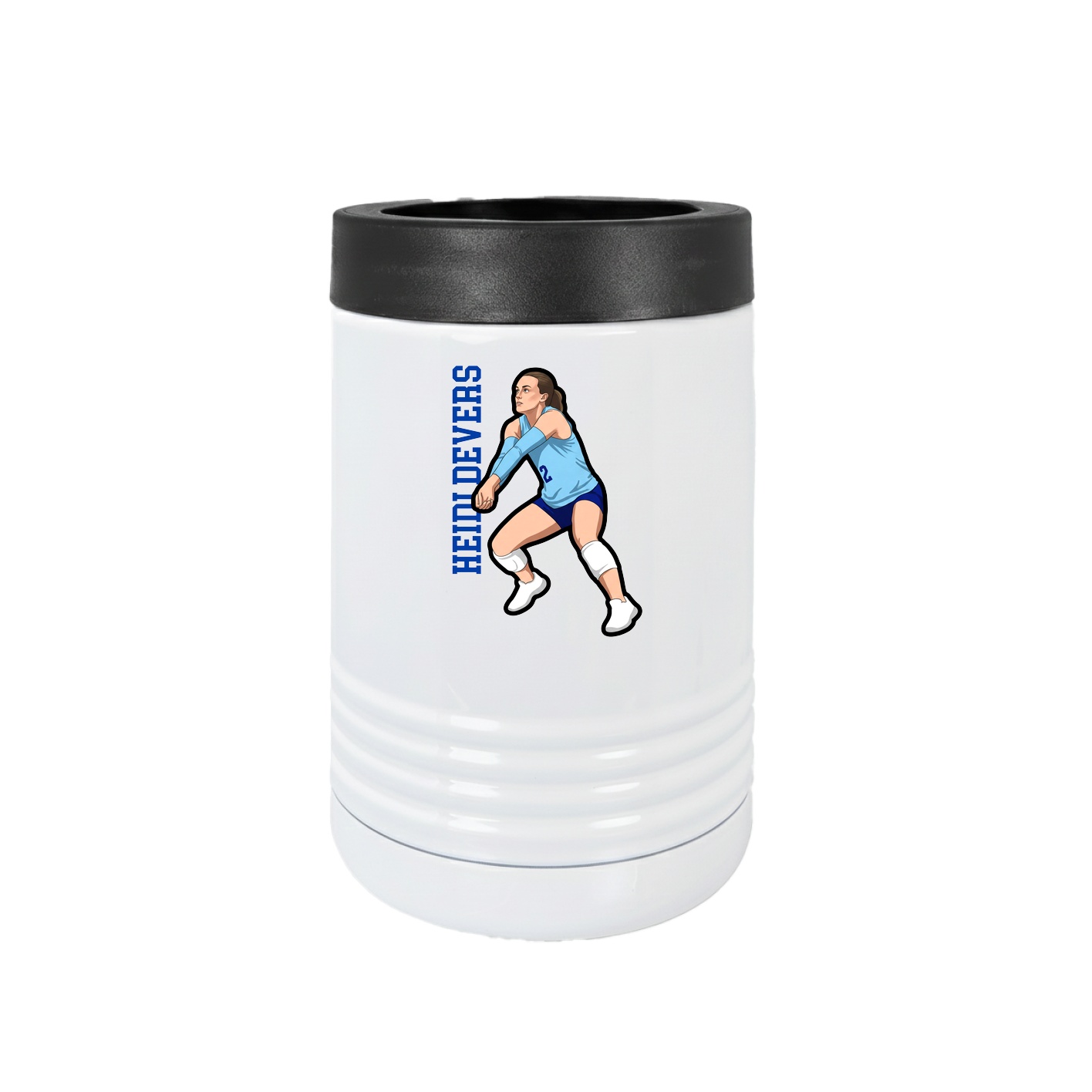 Beverage Holder — Name Vertical in White