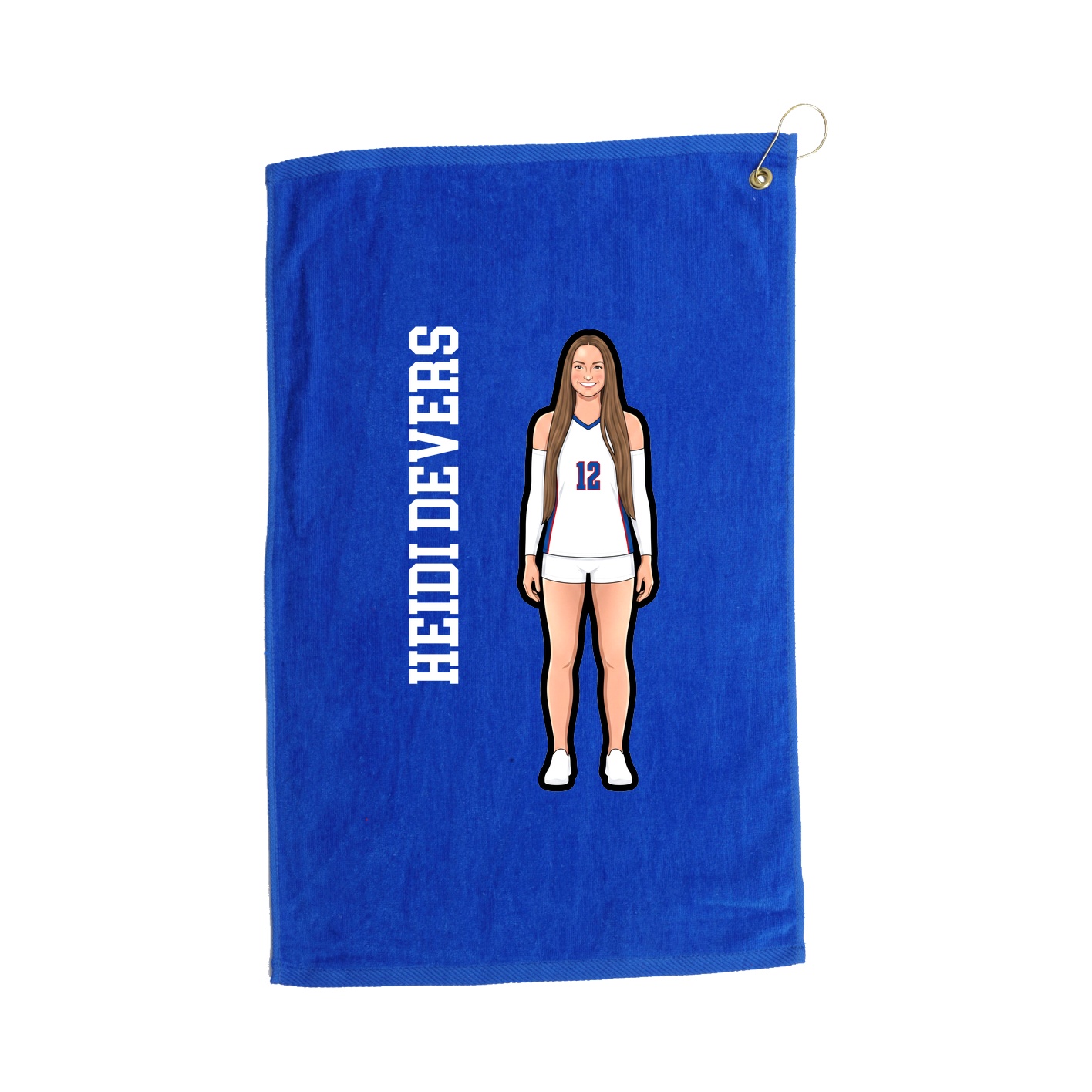 Golf Towel — Name Vertical in Royal