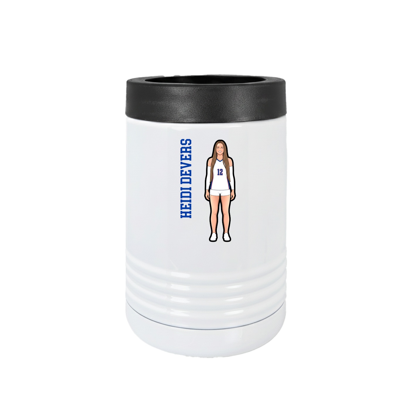 Beverage Holder — Name Vertical in White