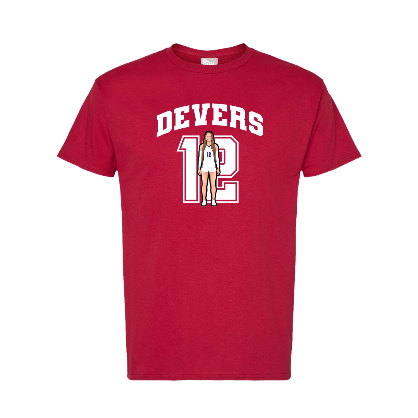 Tee — Number in Crimson