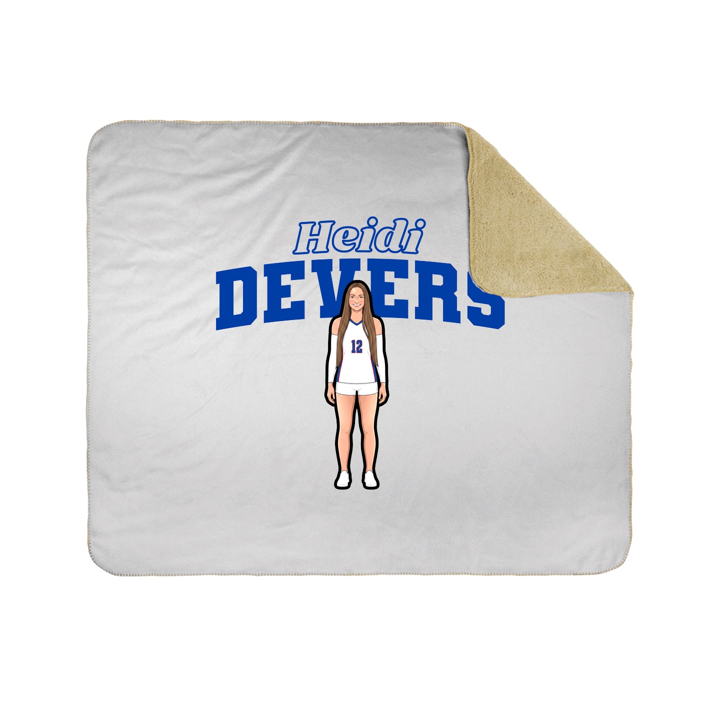 Throw Blanket — Name Arch in White