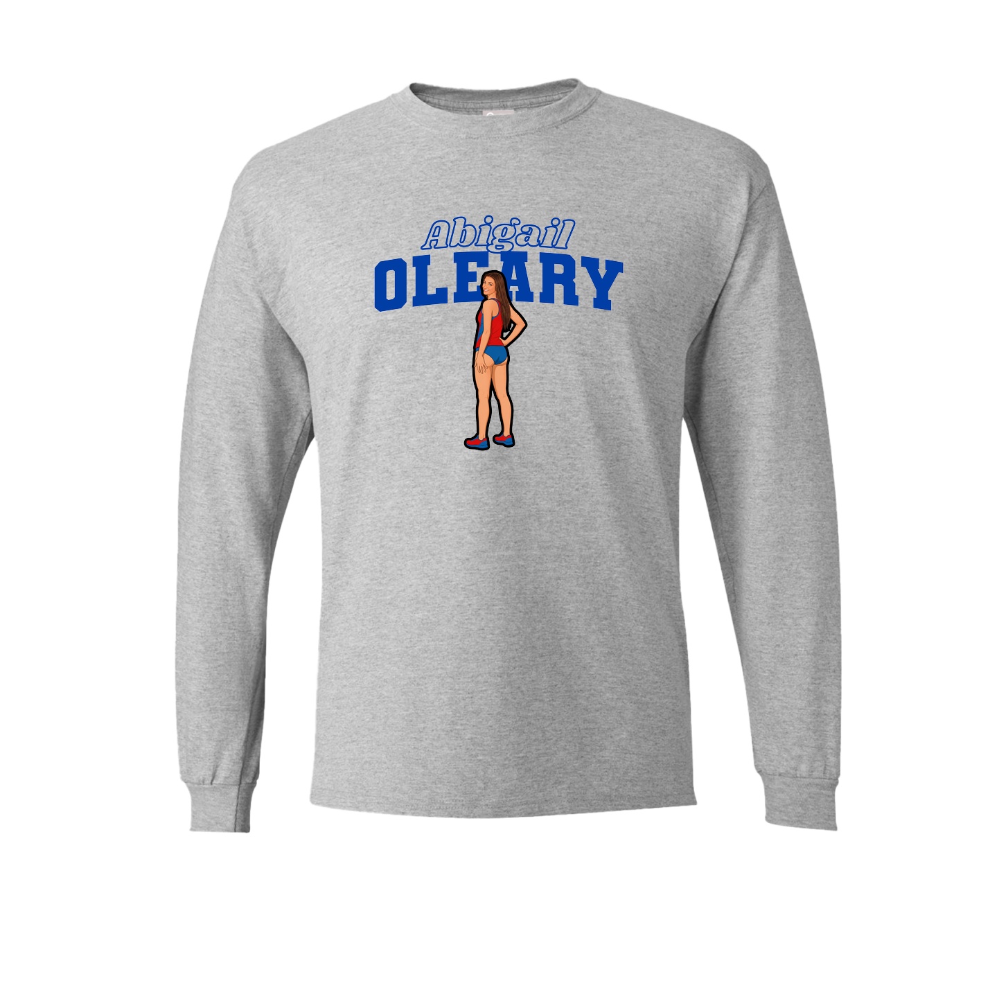 Long Sleeve Tee — Name Arch in Grey
