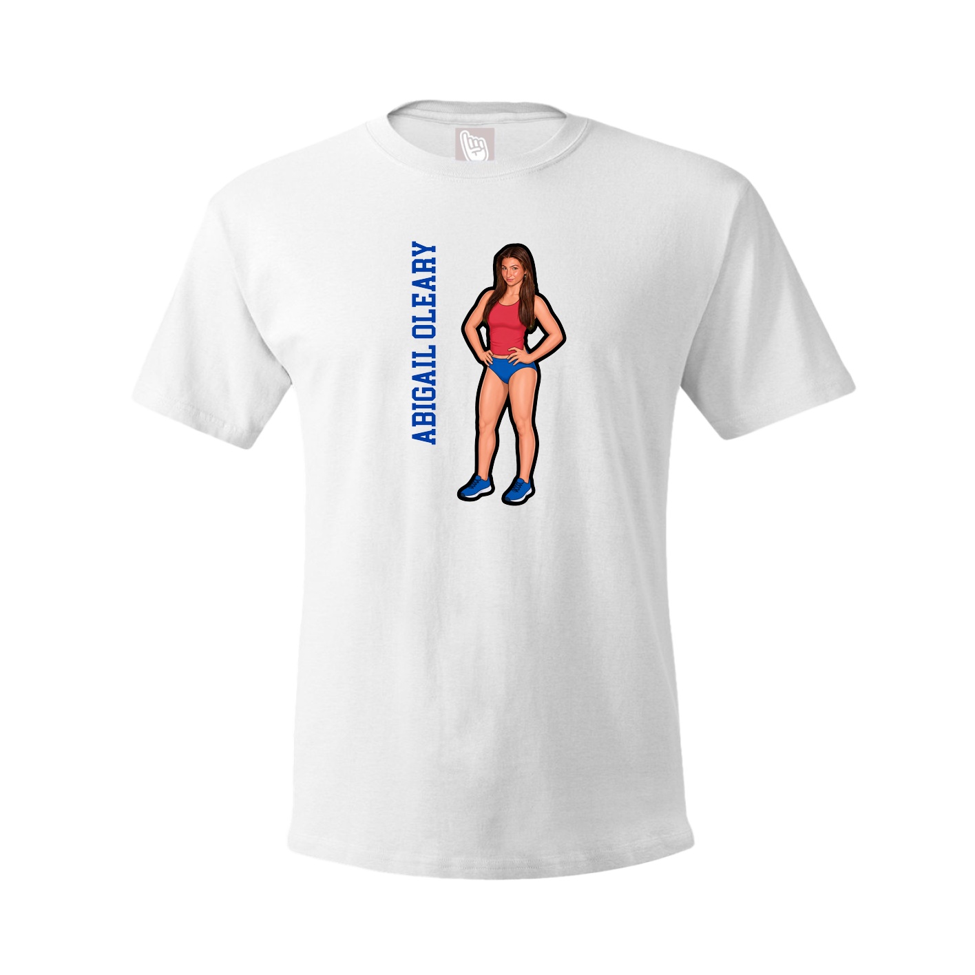 Tee — Name Vertical in White