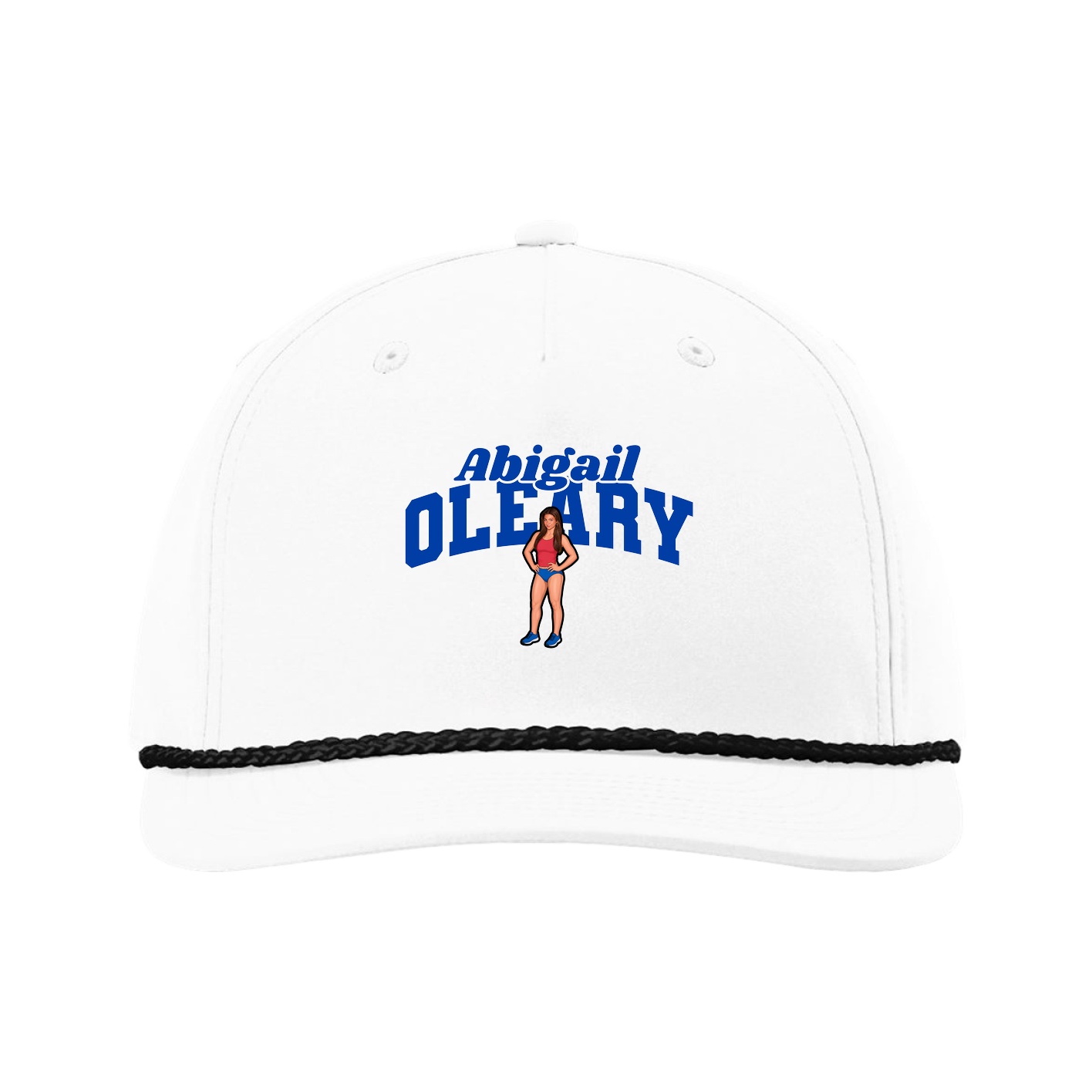 Five-Panel Classic Rope Cap — Signature Arch in White