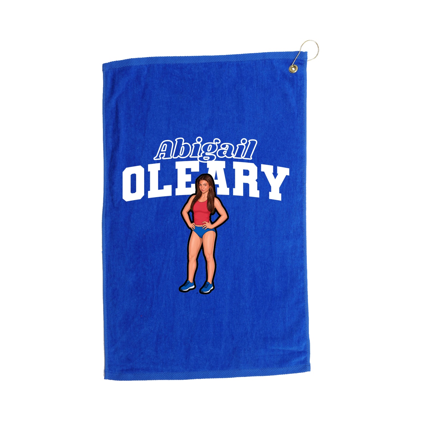 Golf Towel — Name Arch in Royal