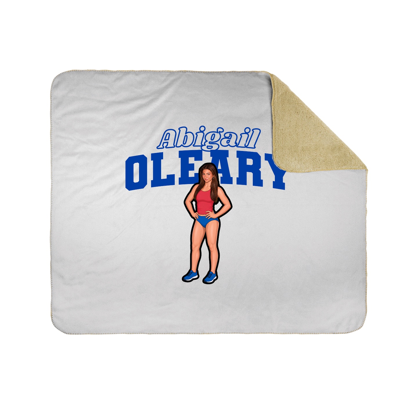 Throw Blanket — Name Arch in White