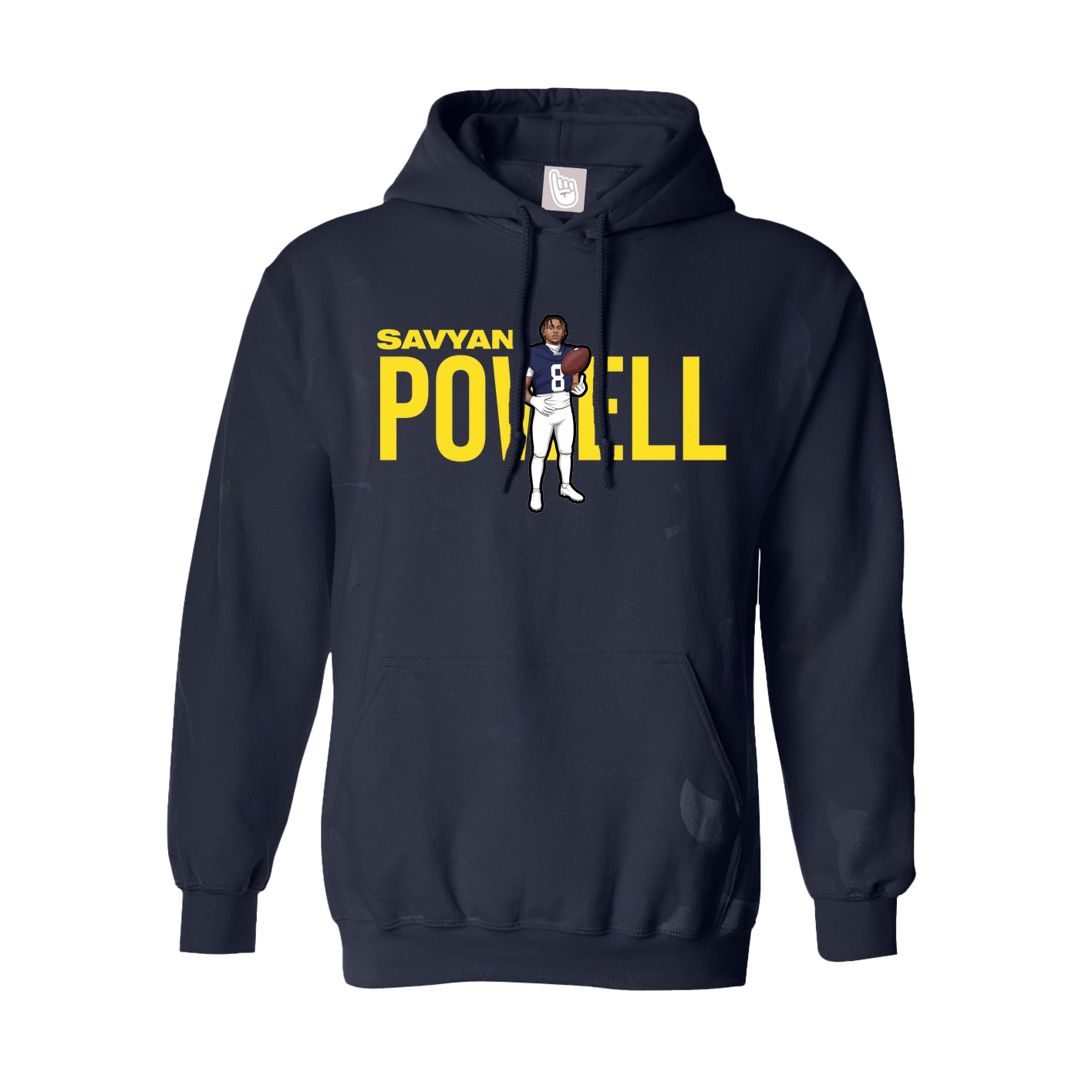 Youth Hoodie — Player Name in Navy