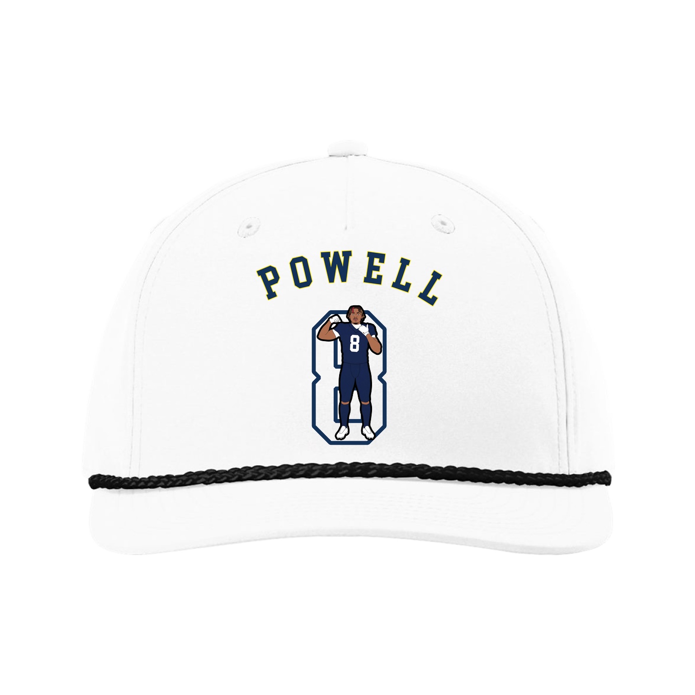 Five-Panel Classic Rope Cap — Shirsey Arch in White