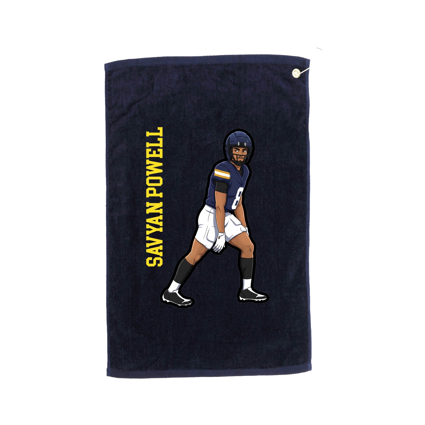 Golf Towel — Name Vertical in Navy