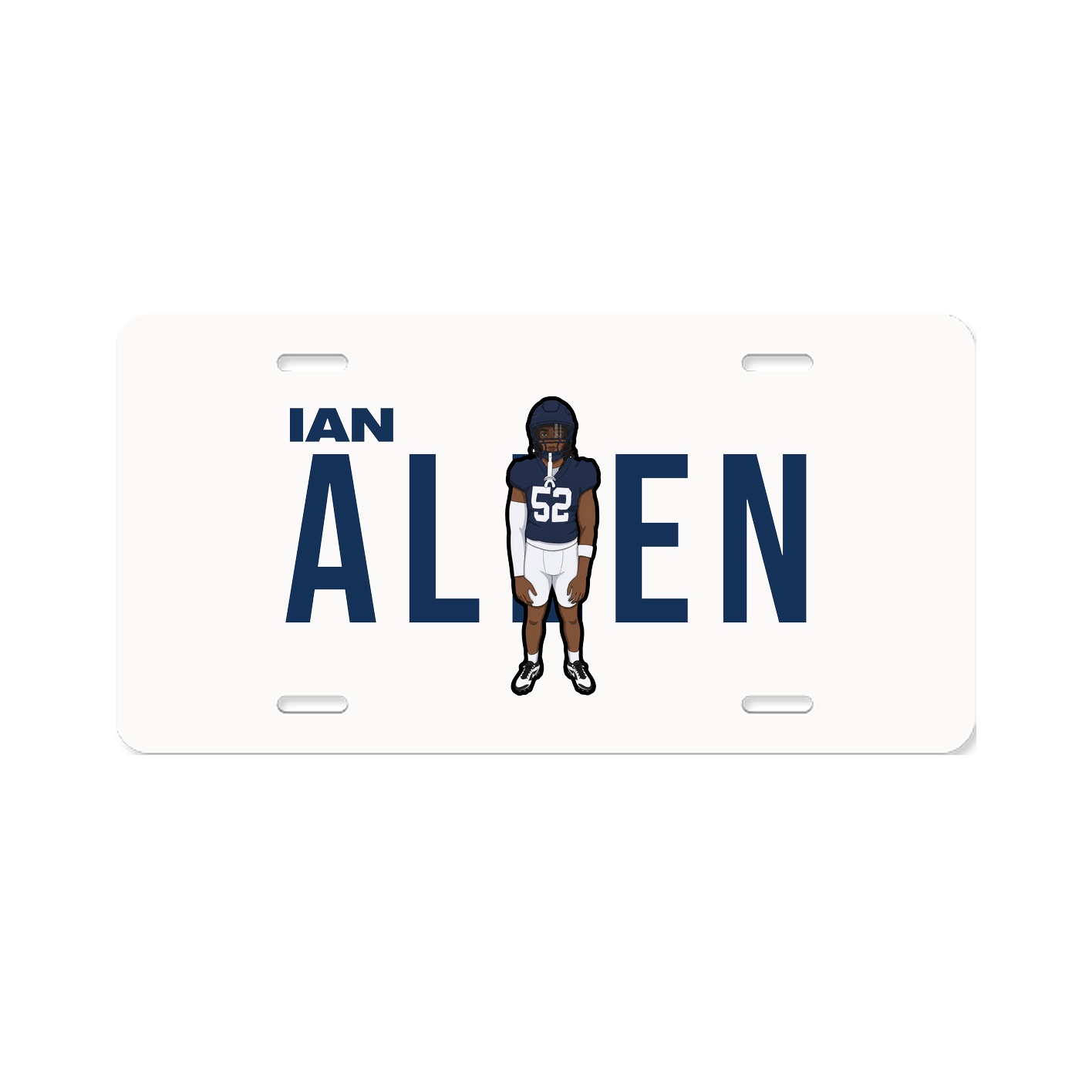 License Plate — Player Name in Classic
