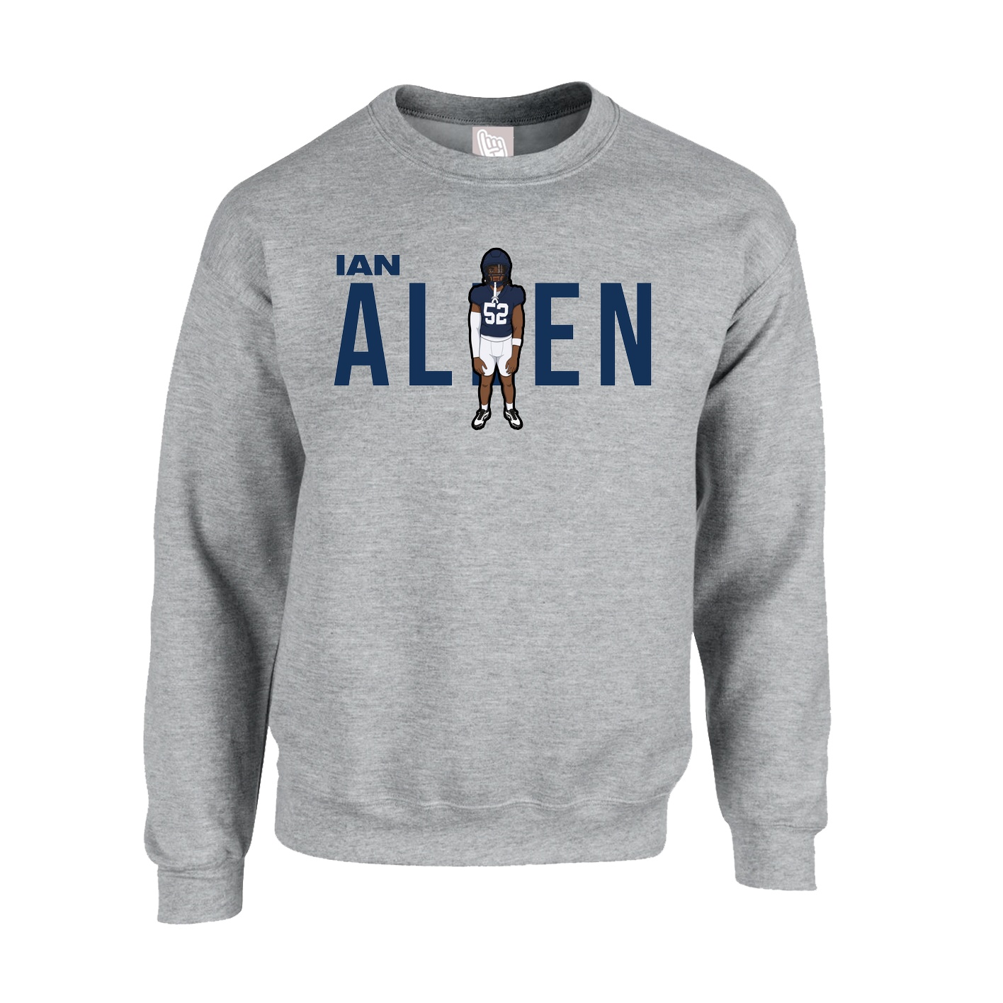 Fleece Crew — Player Name in Grey
