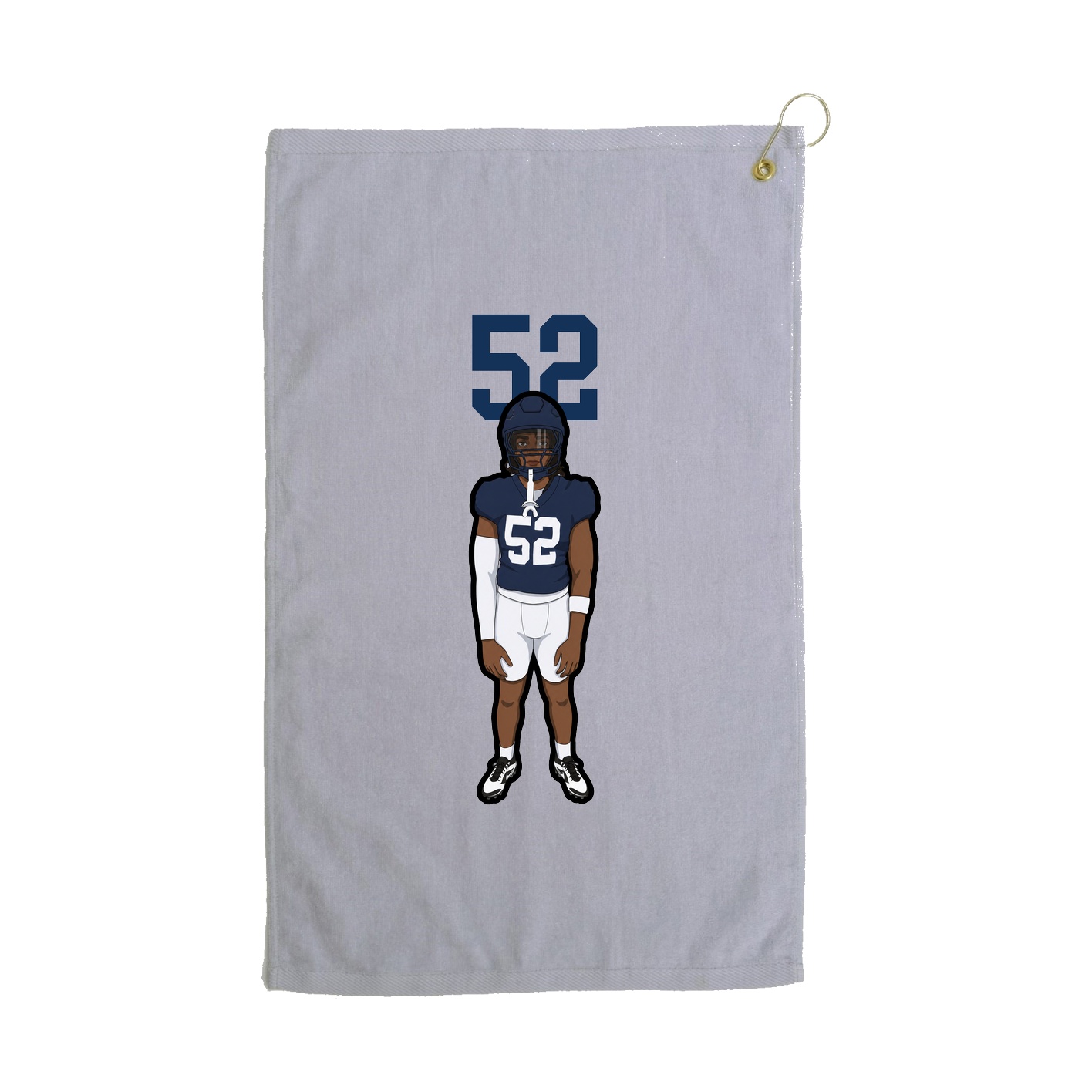Golf Towel — Number Top in Grey