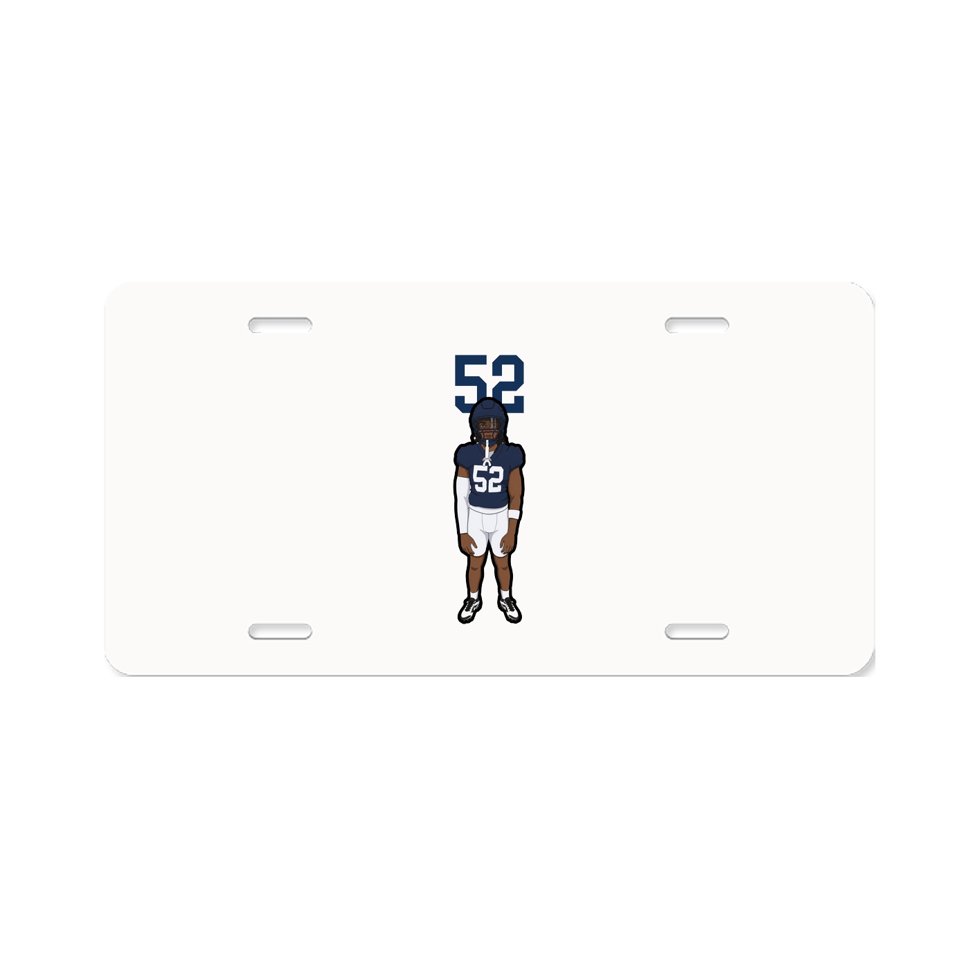 License Plate — Number Top in Classic