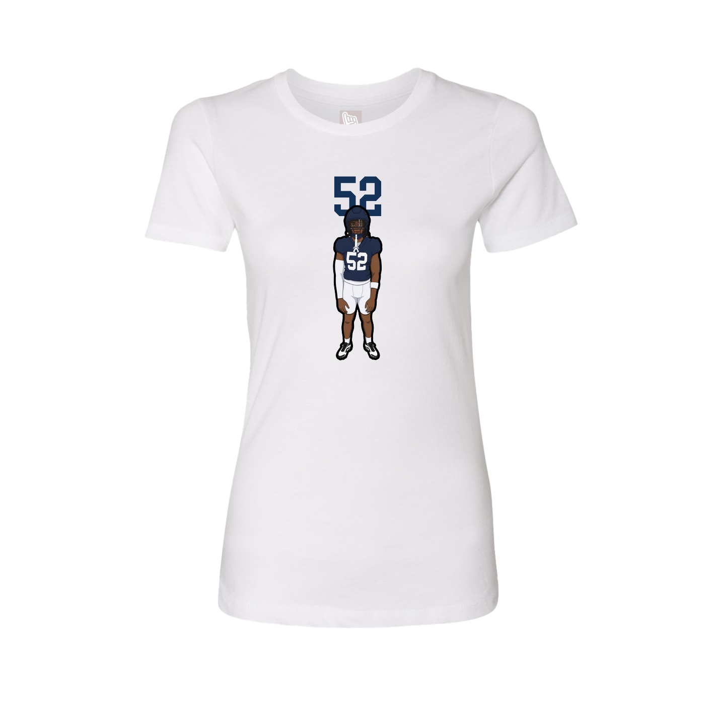 Fitted Women's Tee — Number Top in White