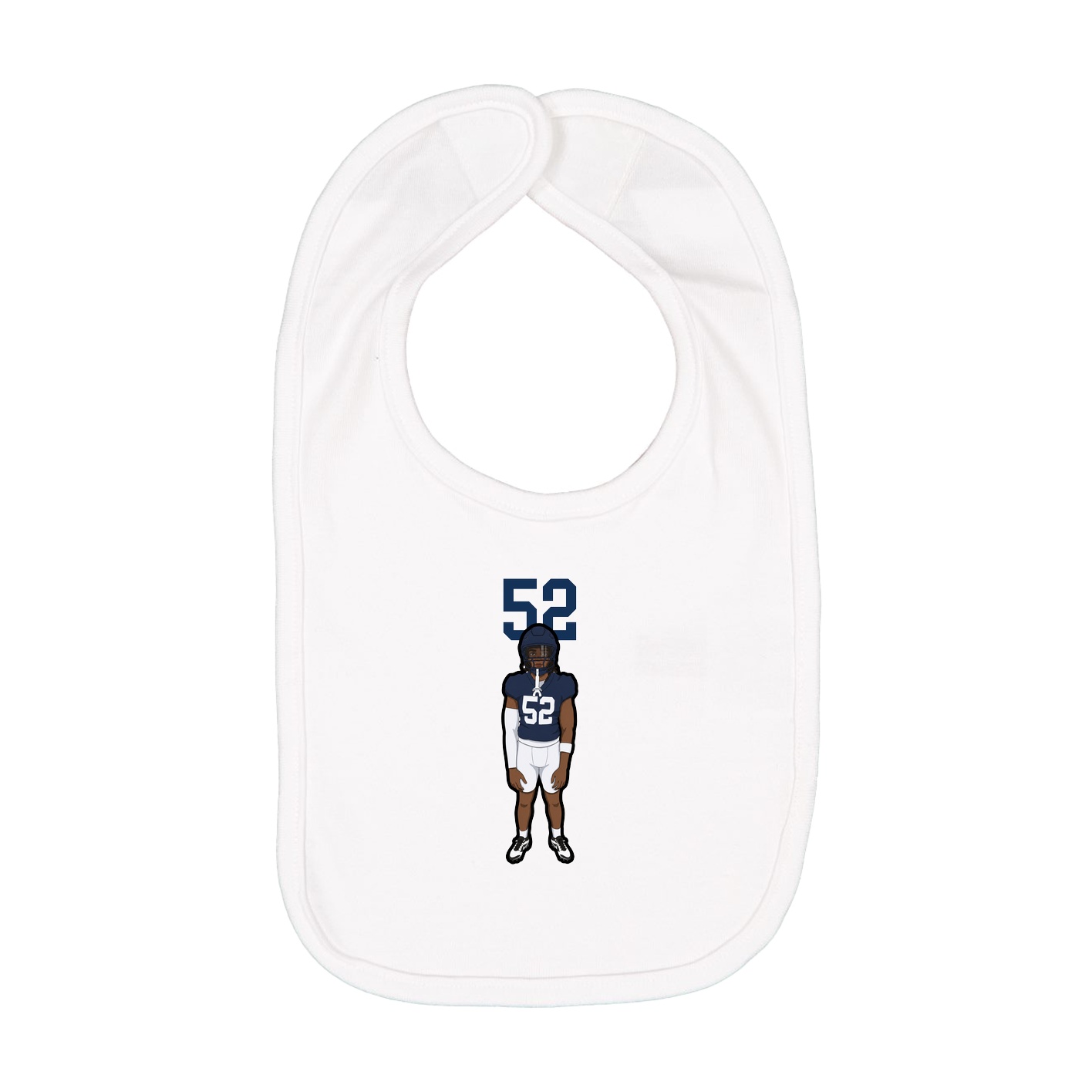 Infant Bib — Number Top in White