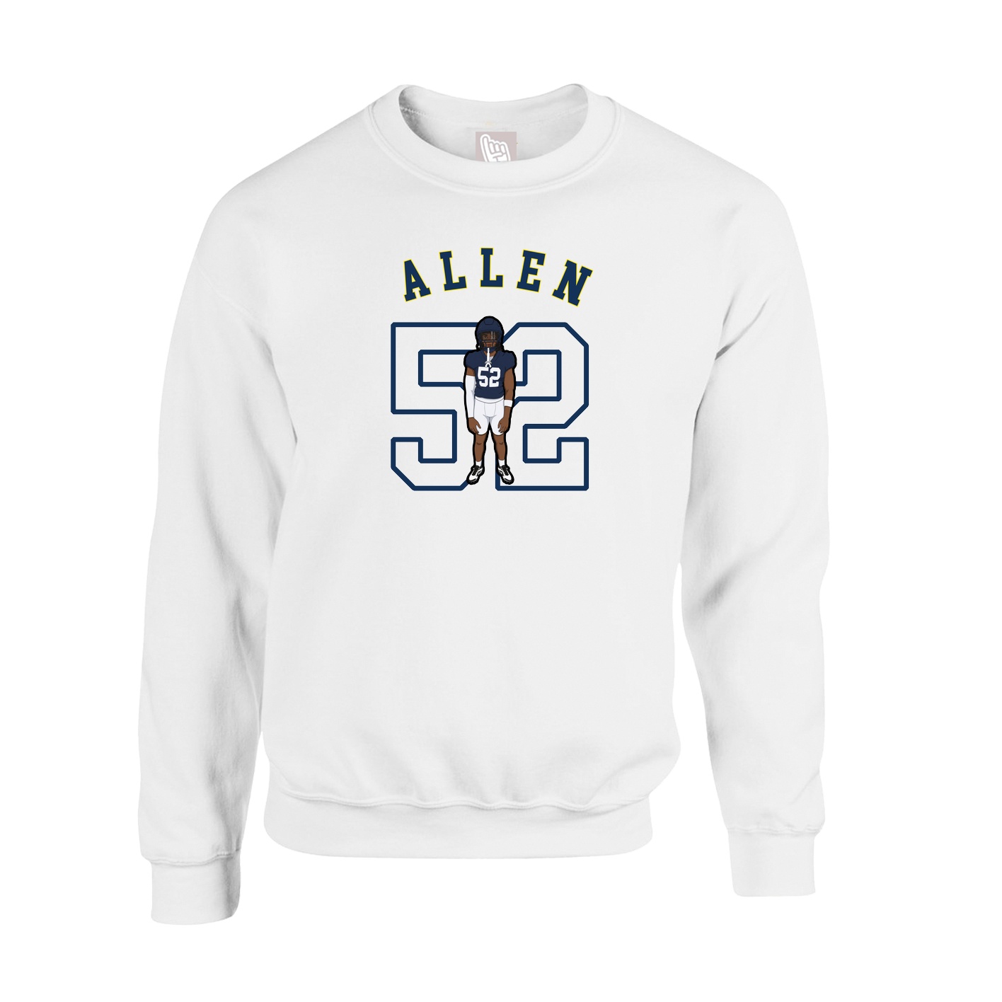 Fleece Crew — Shirsey Arch in White