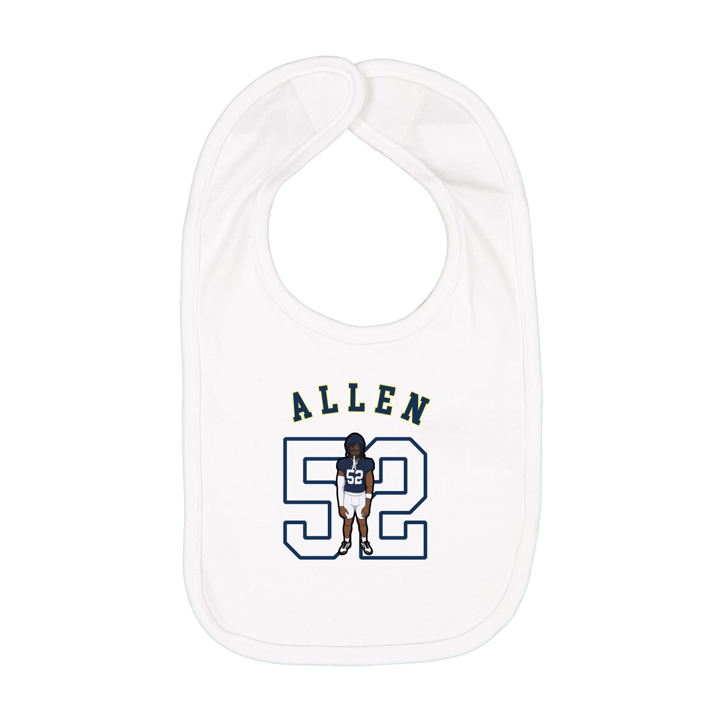 Infant Bib — Shirsey Arch in White