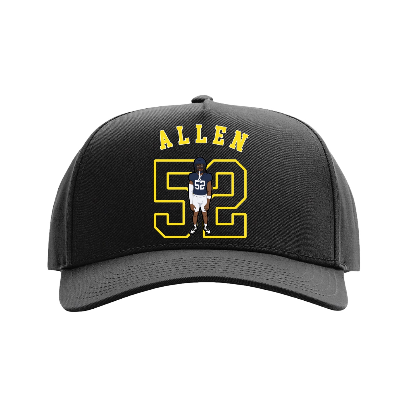 Full Fabric Five-Panel Champ Cap — Shirsey Arch in Black