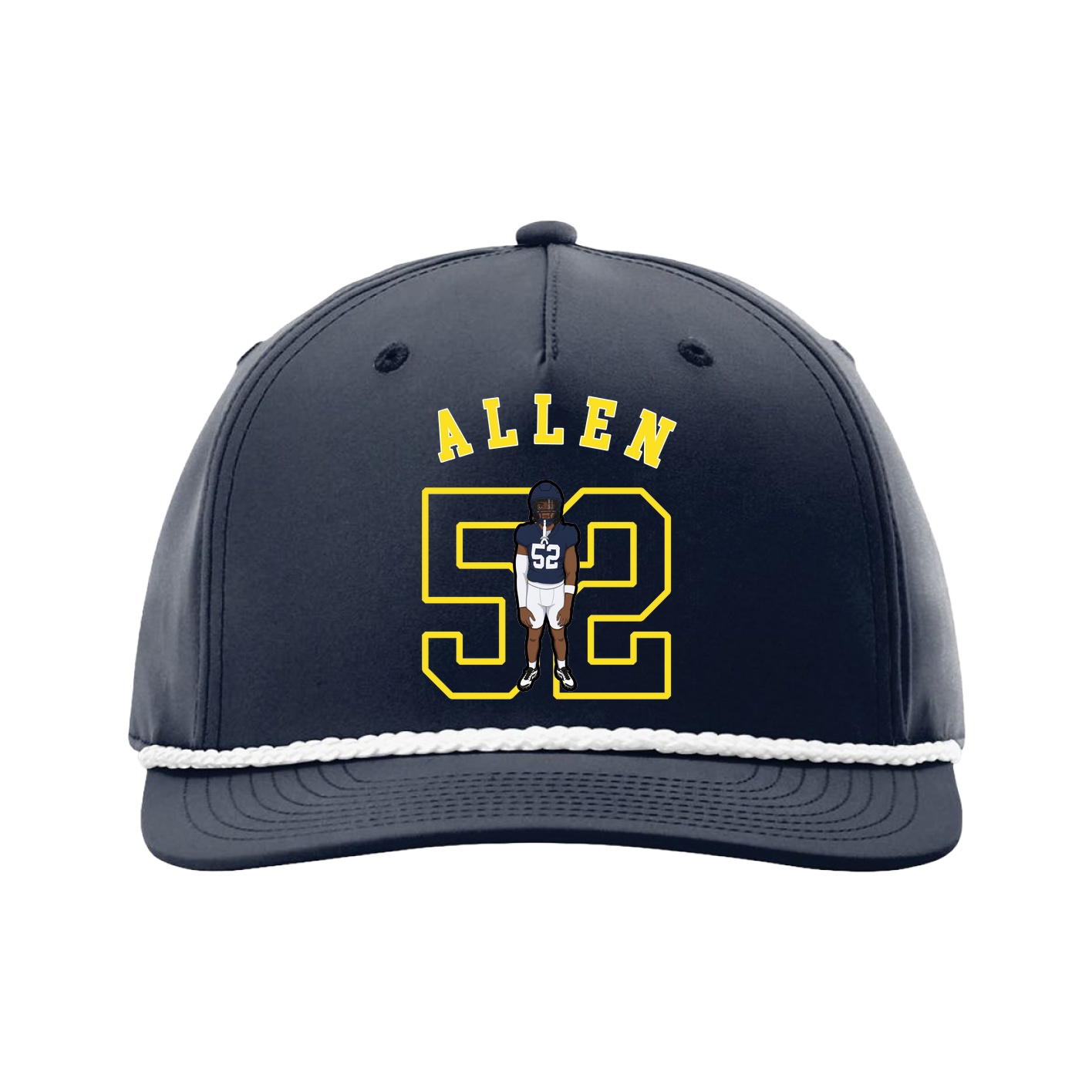 Five-Panel Classic Rope Cap — Shirsey Arch in Navy