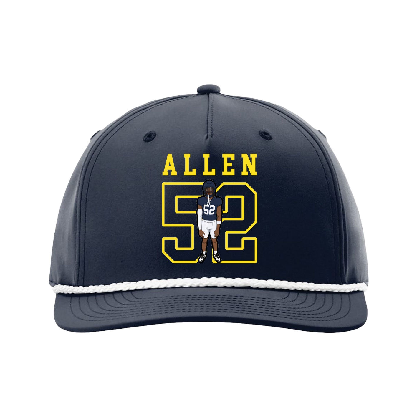 Five-Panel Classic Rope Cap — Shirsey in Navy