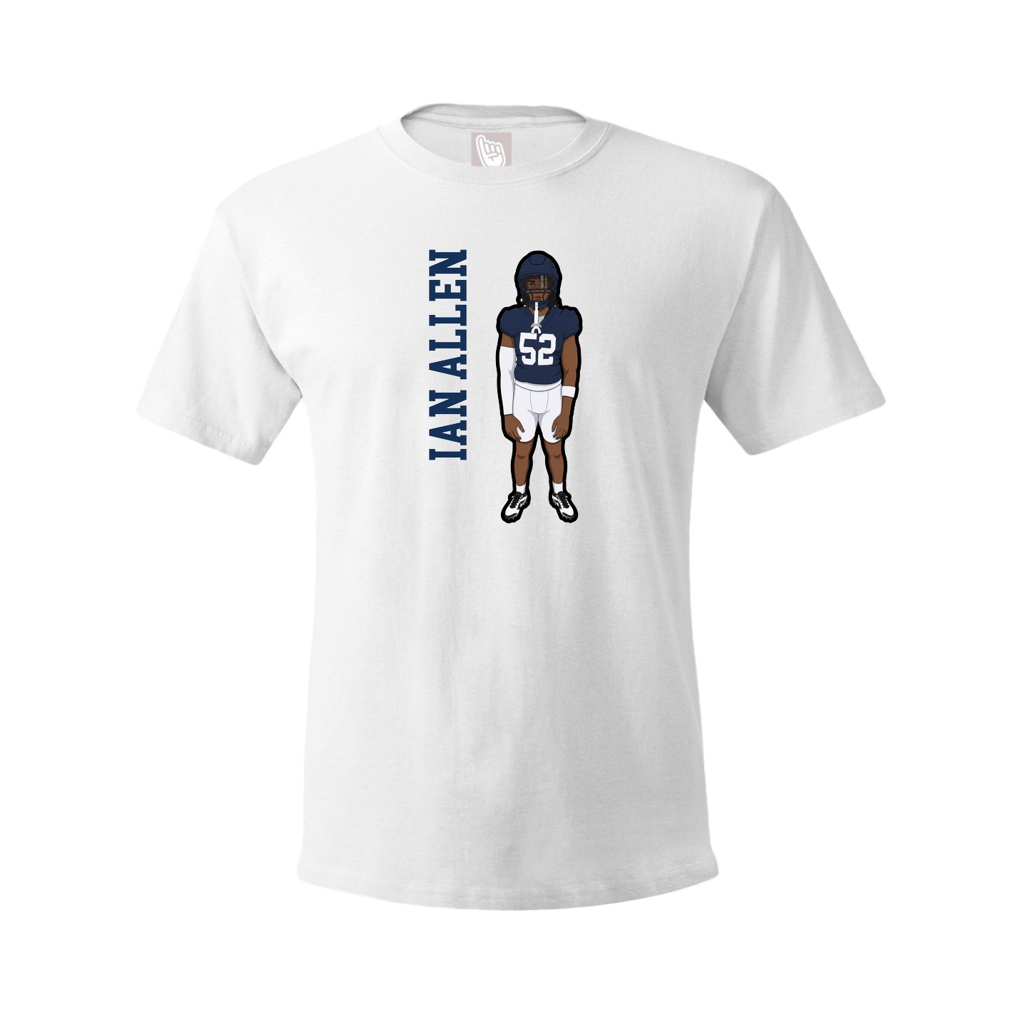 Youth Tee — Name Vertical in White