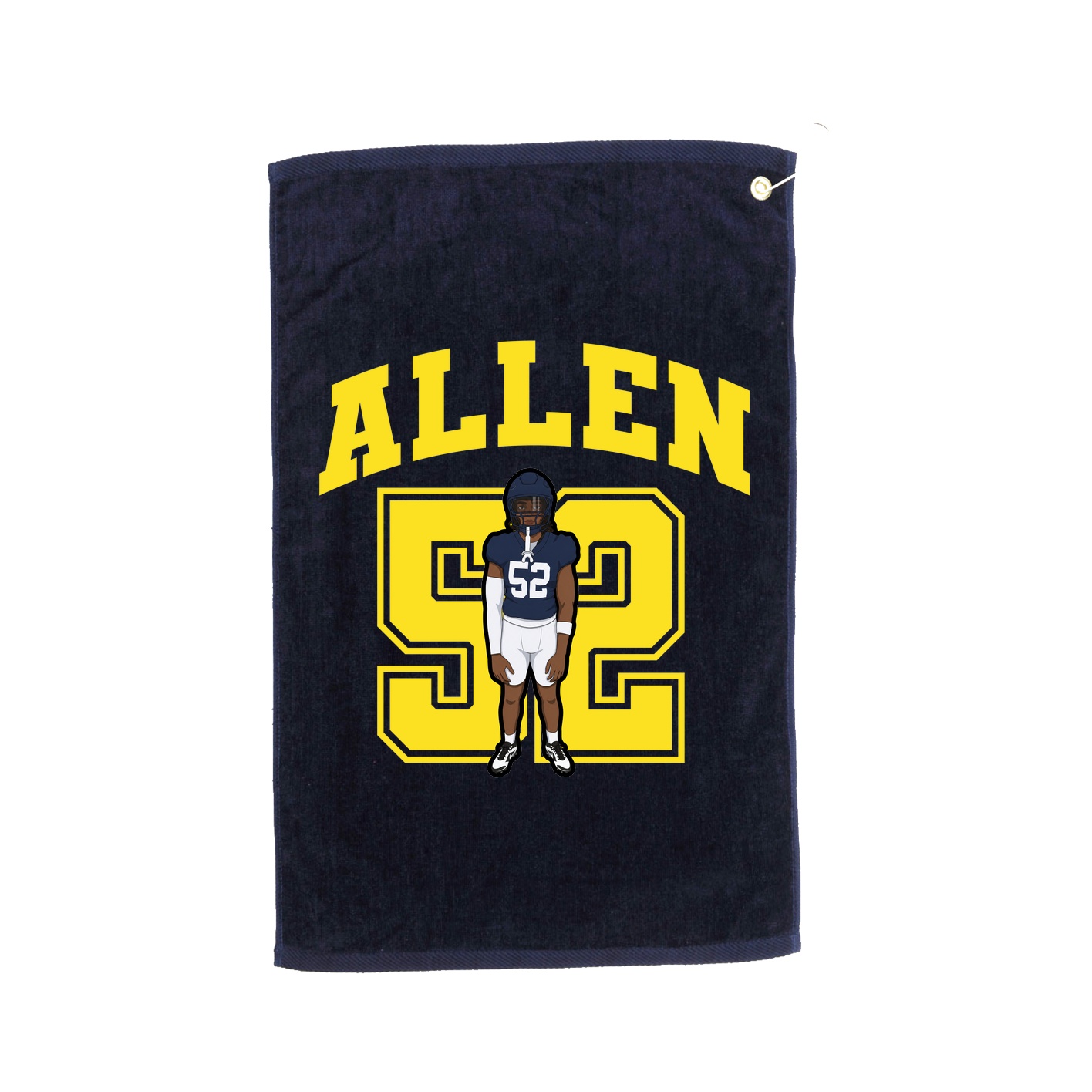 Golf Towel — Number in Navy