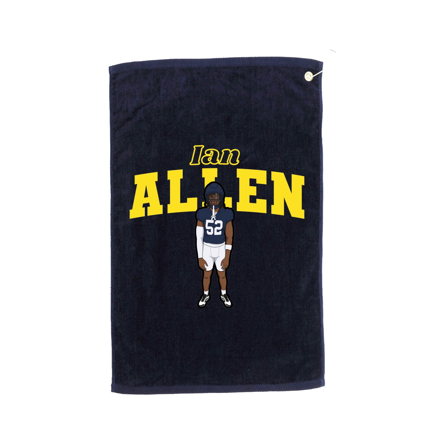Golf Towel — Name Arch in Navy