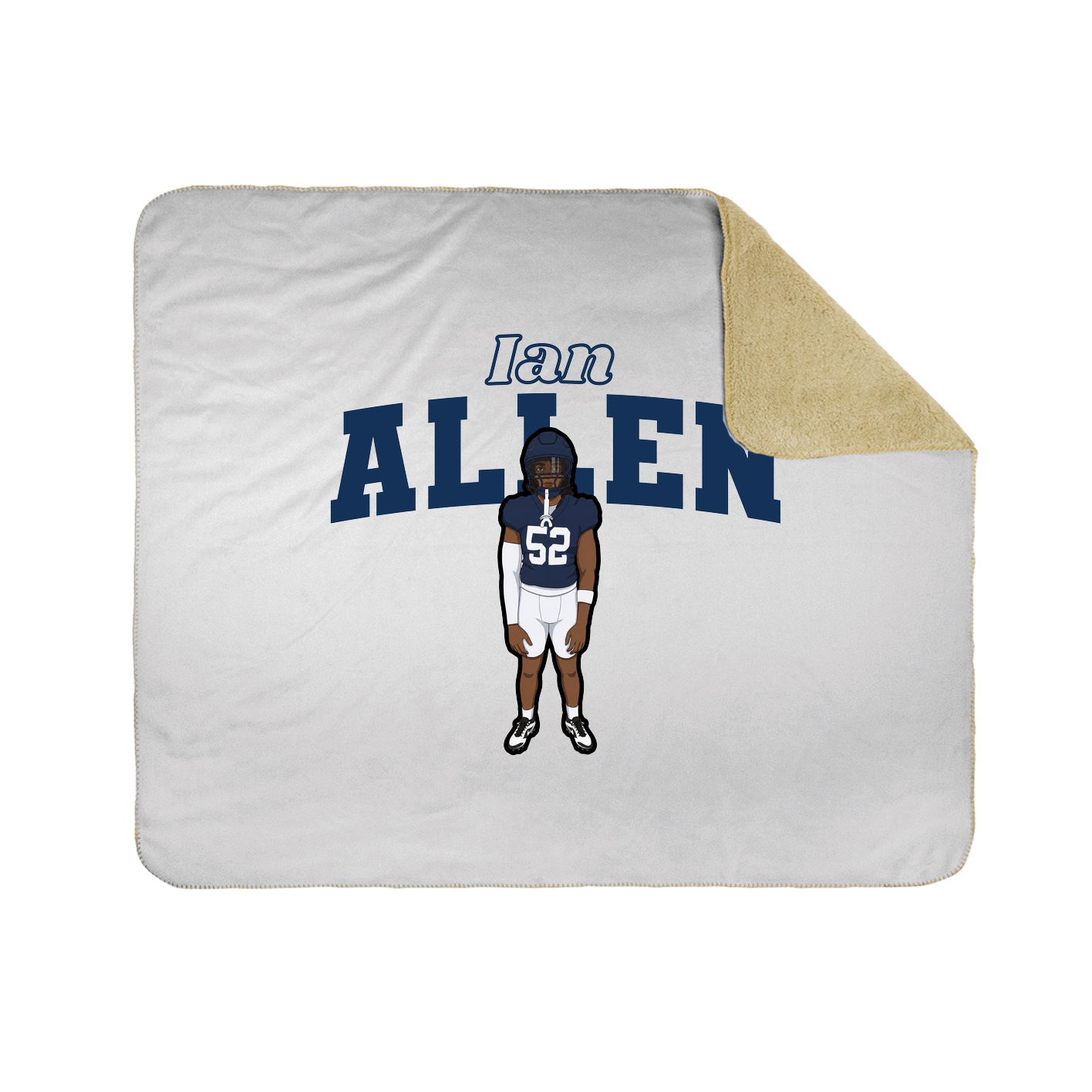 Throw Blanket — Name Arch in White