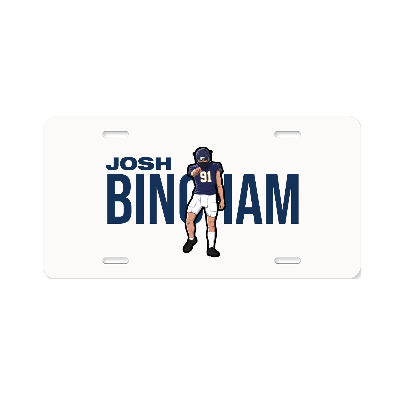 License Plate — Player Name in Classic