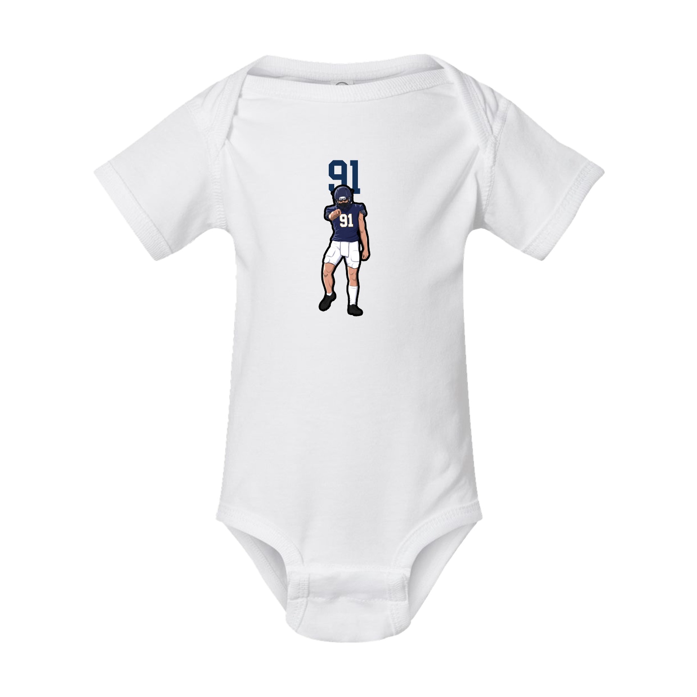 Baby Onesie — Number Top in White