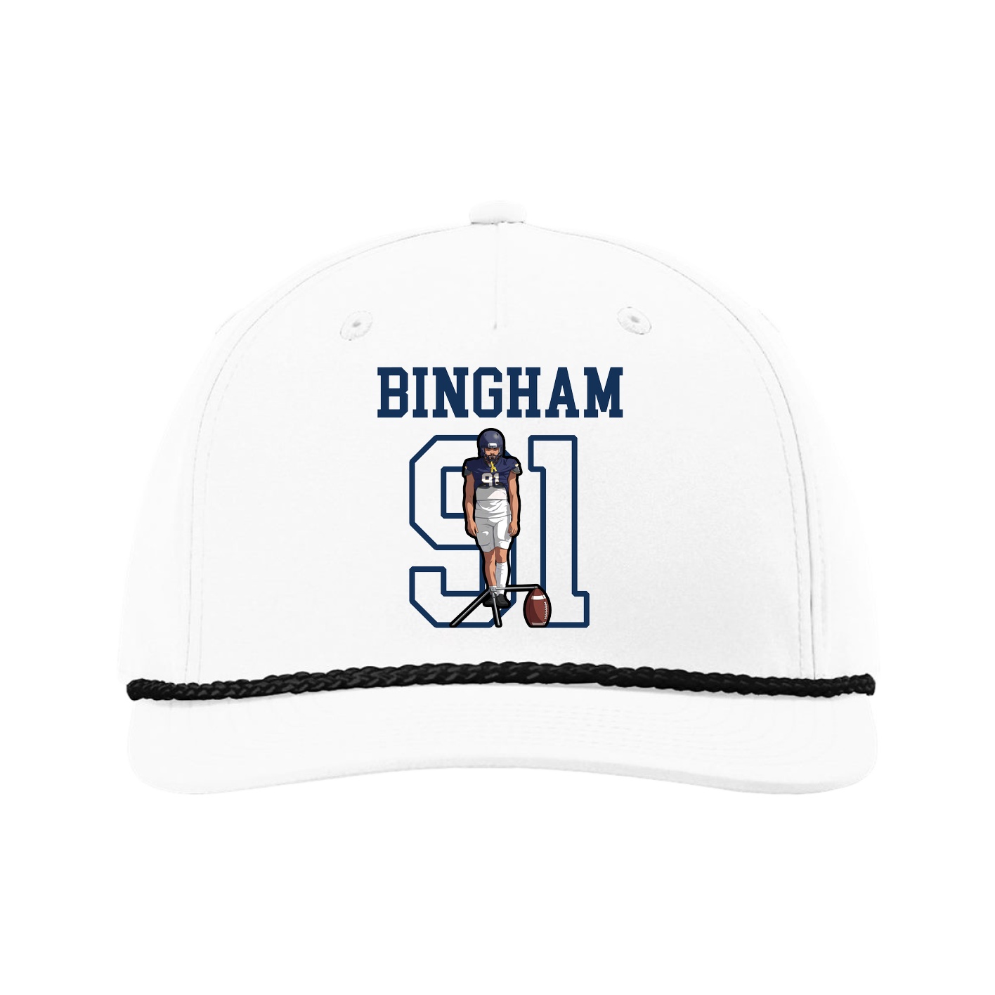 Five-Panel Classic Rope Cap — Shirsey in White