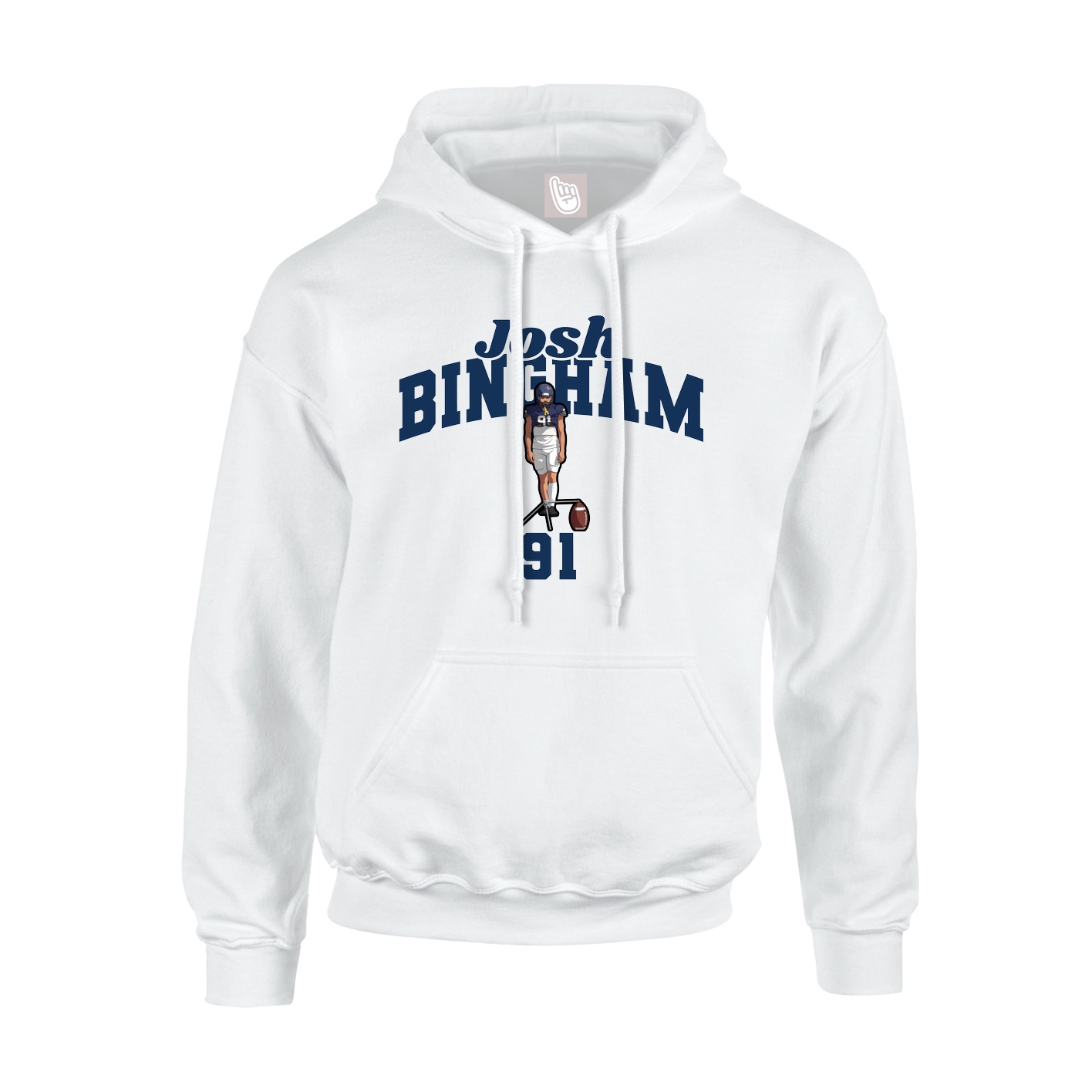 Youth Hoodie — Signature Arch in White