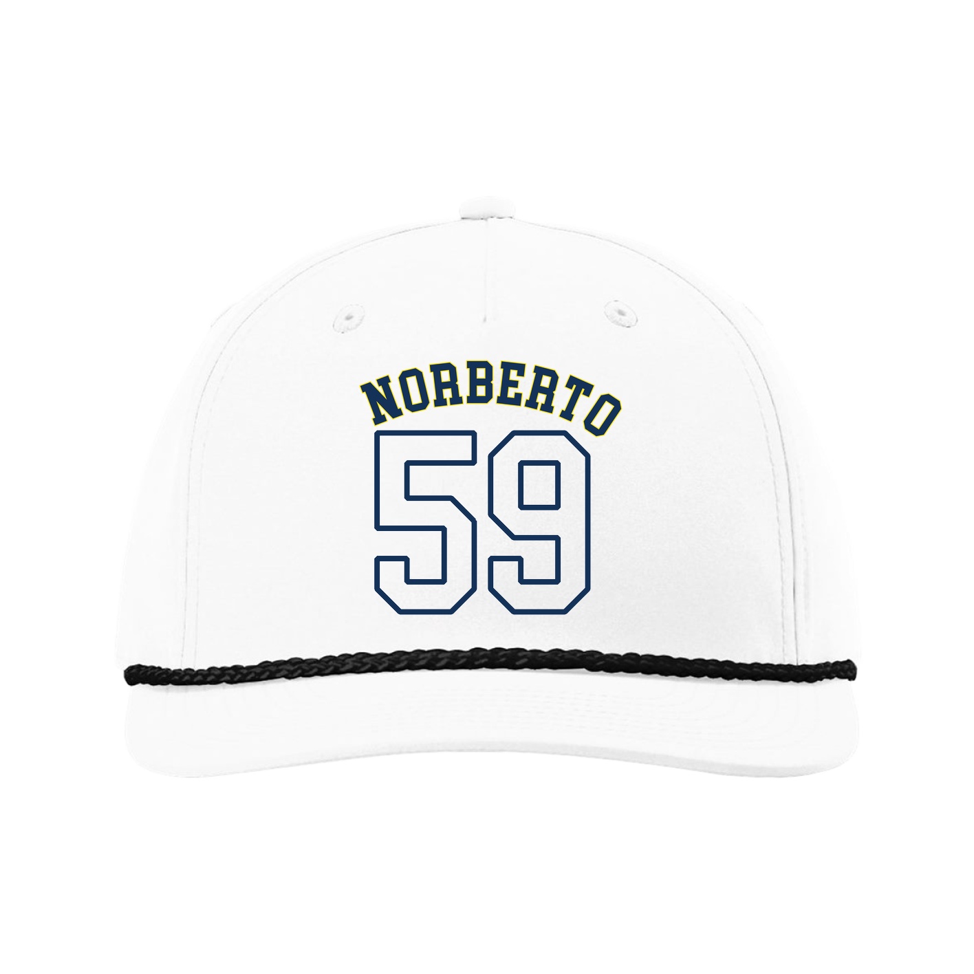 Five-Panel Classic Rope Cap — Shirsey Arch in White
