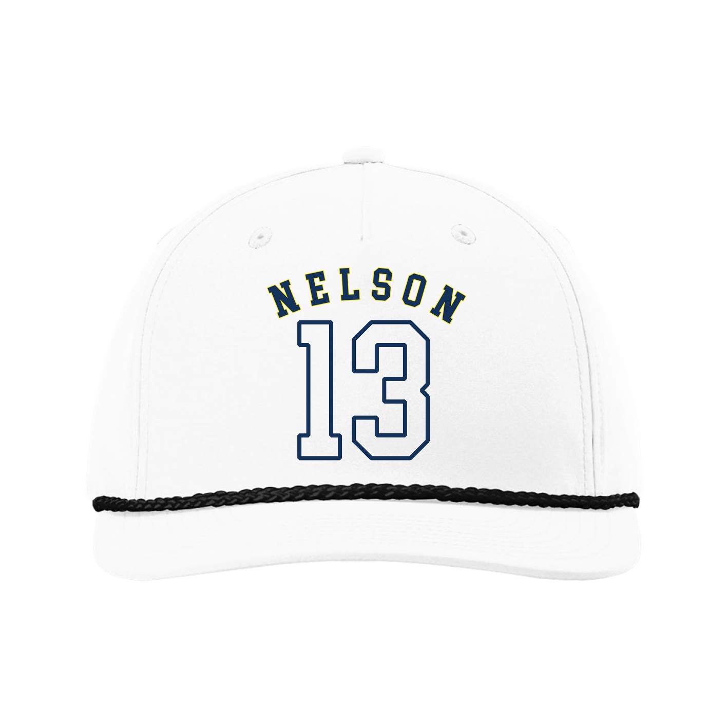 Five-Panel Classic Rope Cap — Shirsey Arch in White