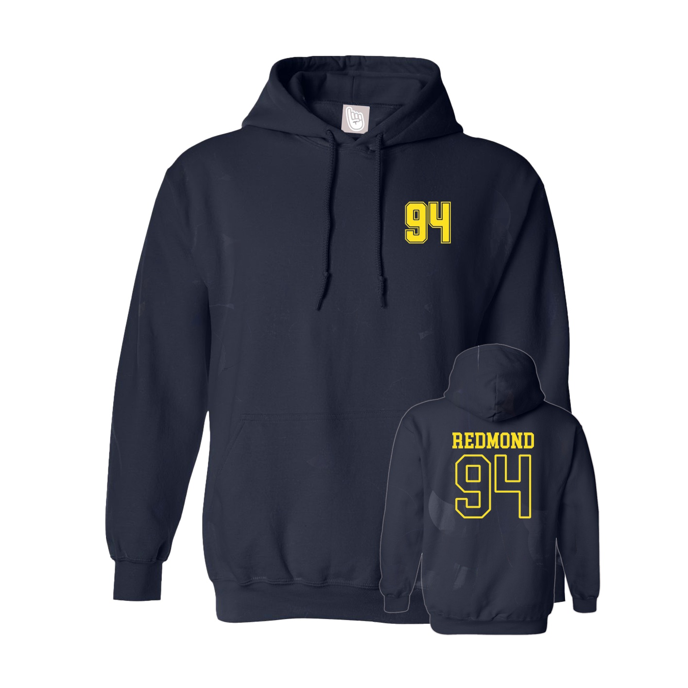 Hoodie — Chest Back in Navy