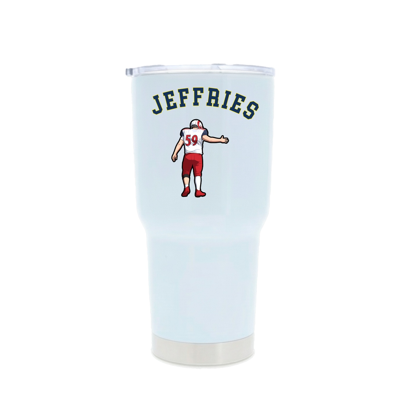 30oz Stainless Steel Tumbler — Shirsey Arch in White